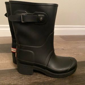 Hunter original short boots. Black matte.